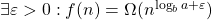 \exists\varepsilon>0:f(n)=\Omega(n^{\log_ba+\varepsilon})
