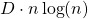 D \cdot {} n \log (n)